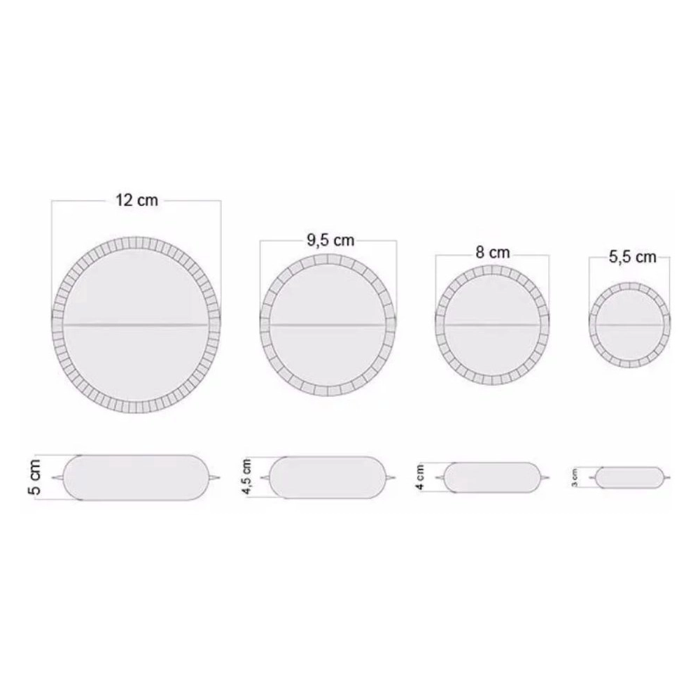 Kit de formas para pastel 4Pçs