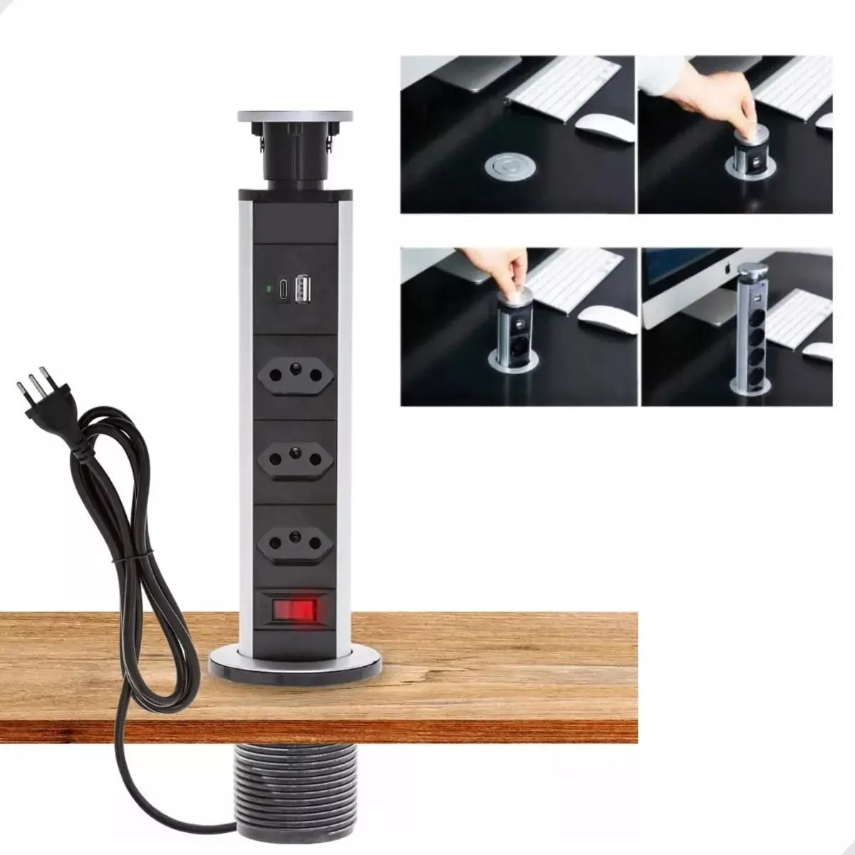 Torre de tomadas mulfuncional