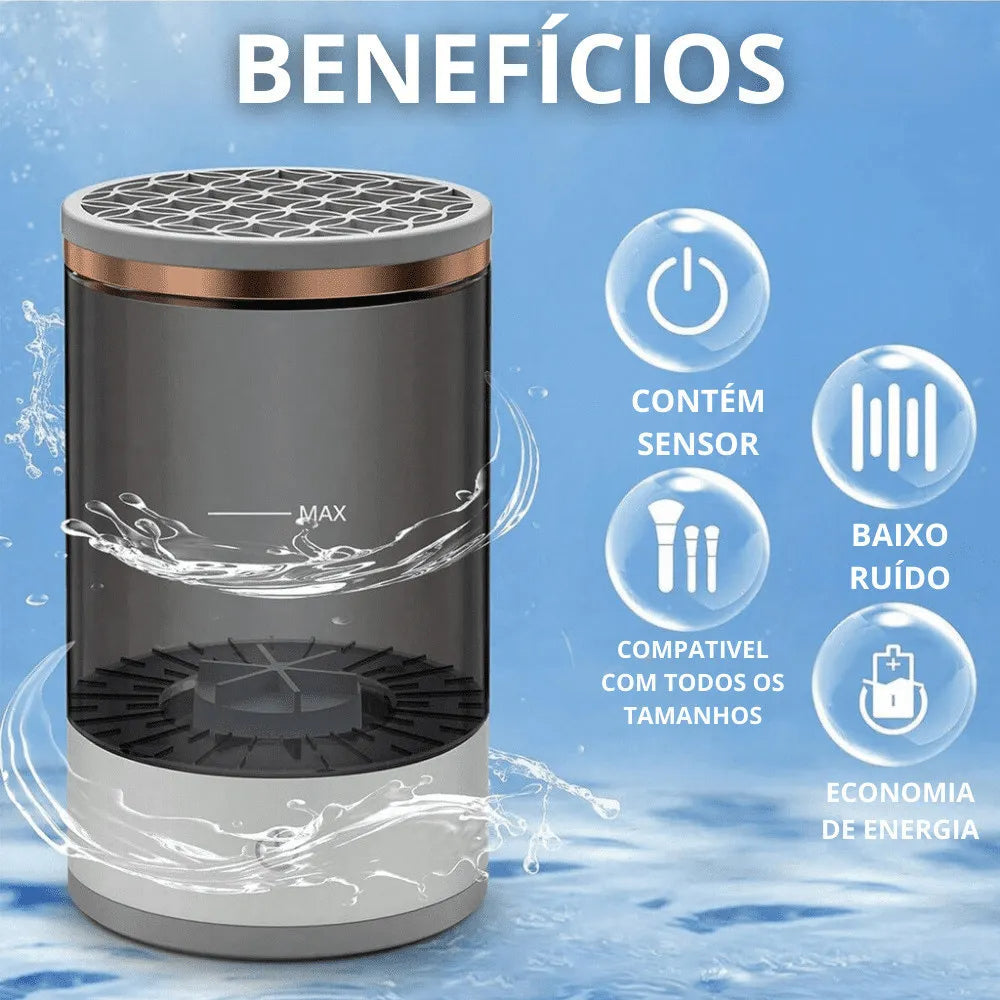 Lavador Limpador De Pinceis Maquiagem Automático Elétrico - Cores Sortidas