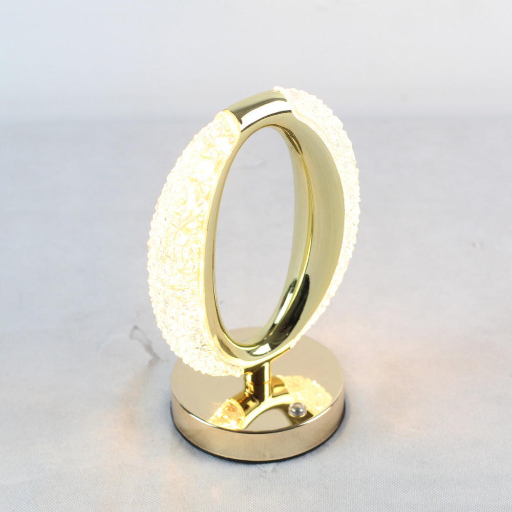 SOL - Luminária Abajur Cristal Led Touch Recarregável USB