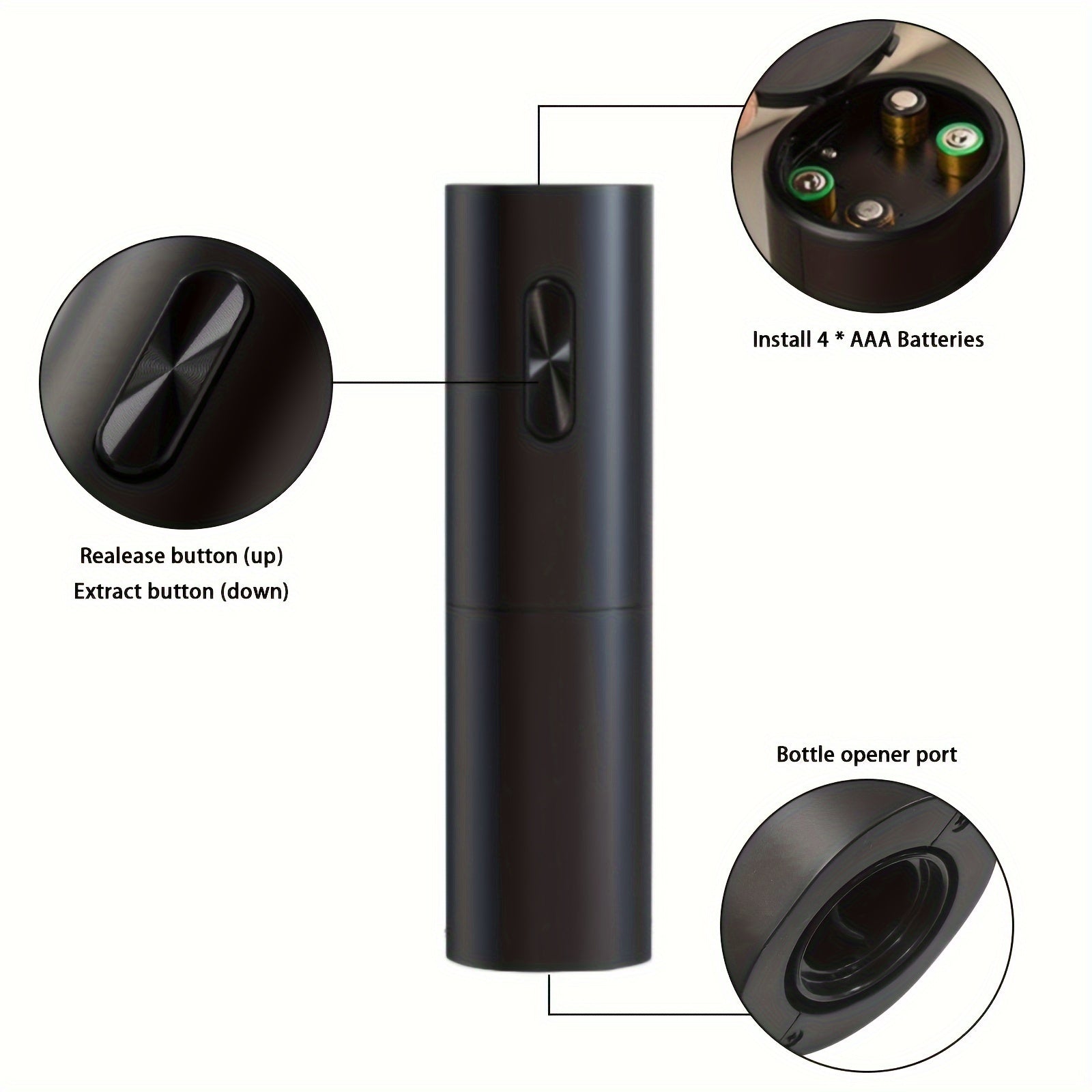 Saca-Rolhas Automático Elétrico Elegância e Facilidade - Lofti Home