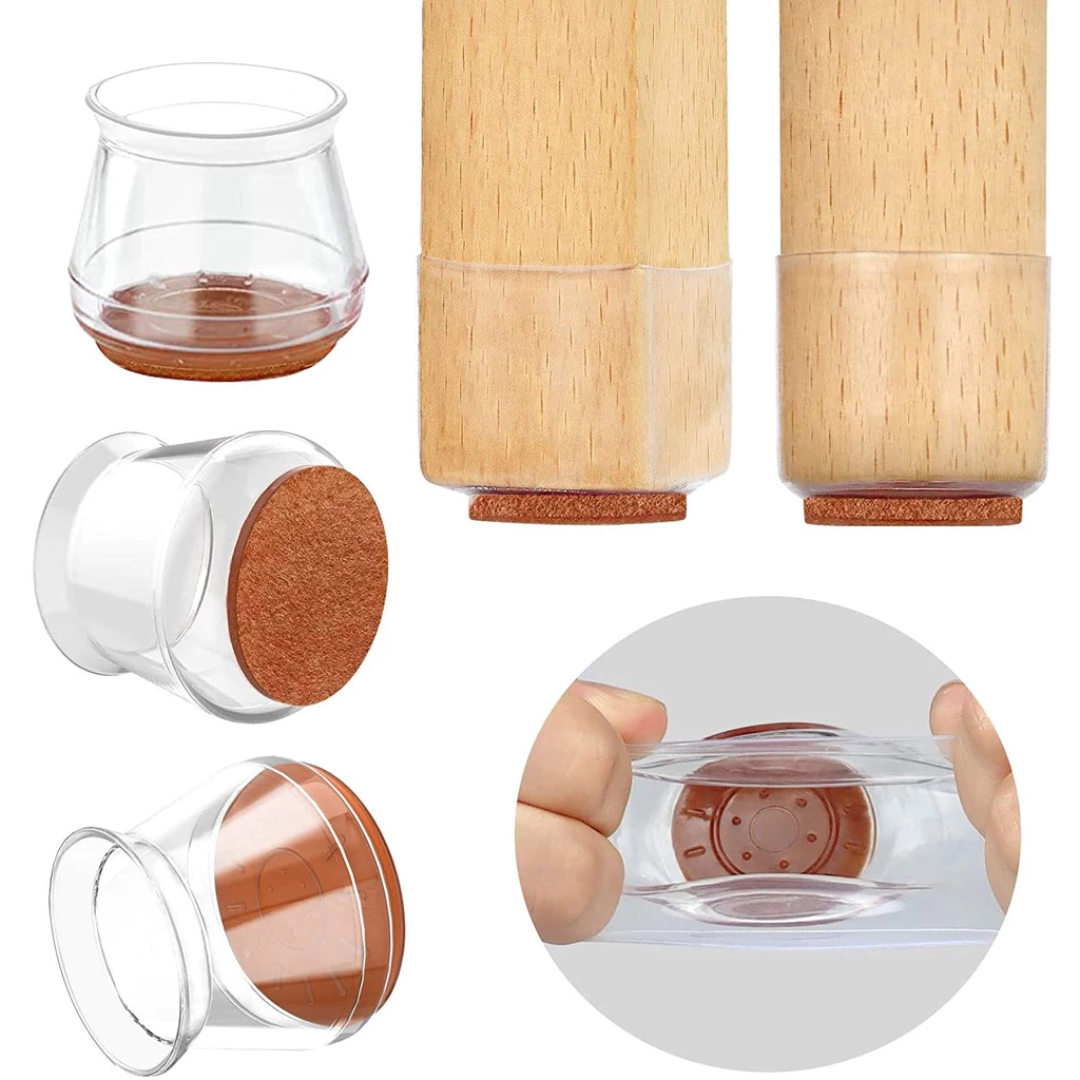 Protetor para Pés de Cadeira em Silicone Reforçado | KIT com 16 Peças | OFERTA LIMITADA