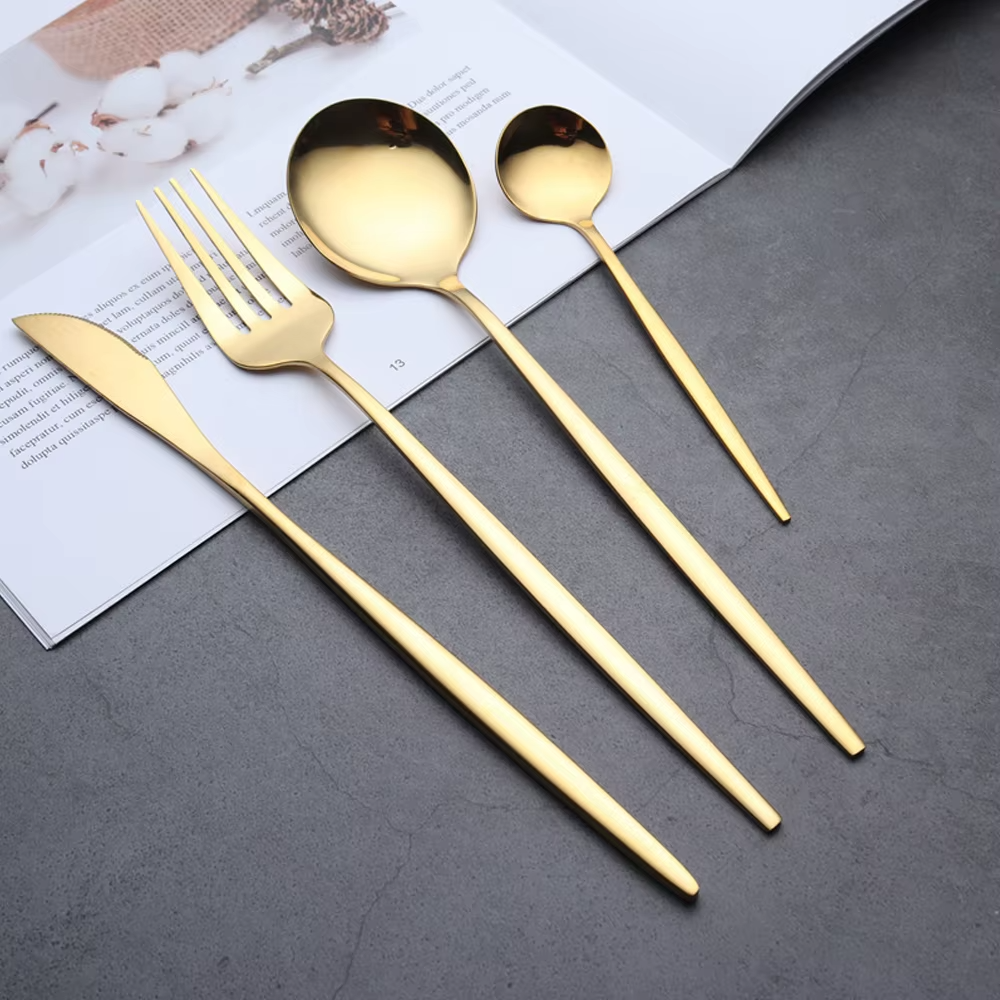 24 Pçs Jogo de Talheres de Aço Inoxidável Kit Para Reuniões Familiares