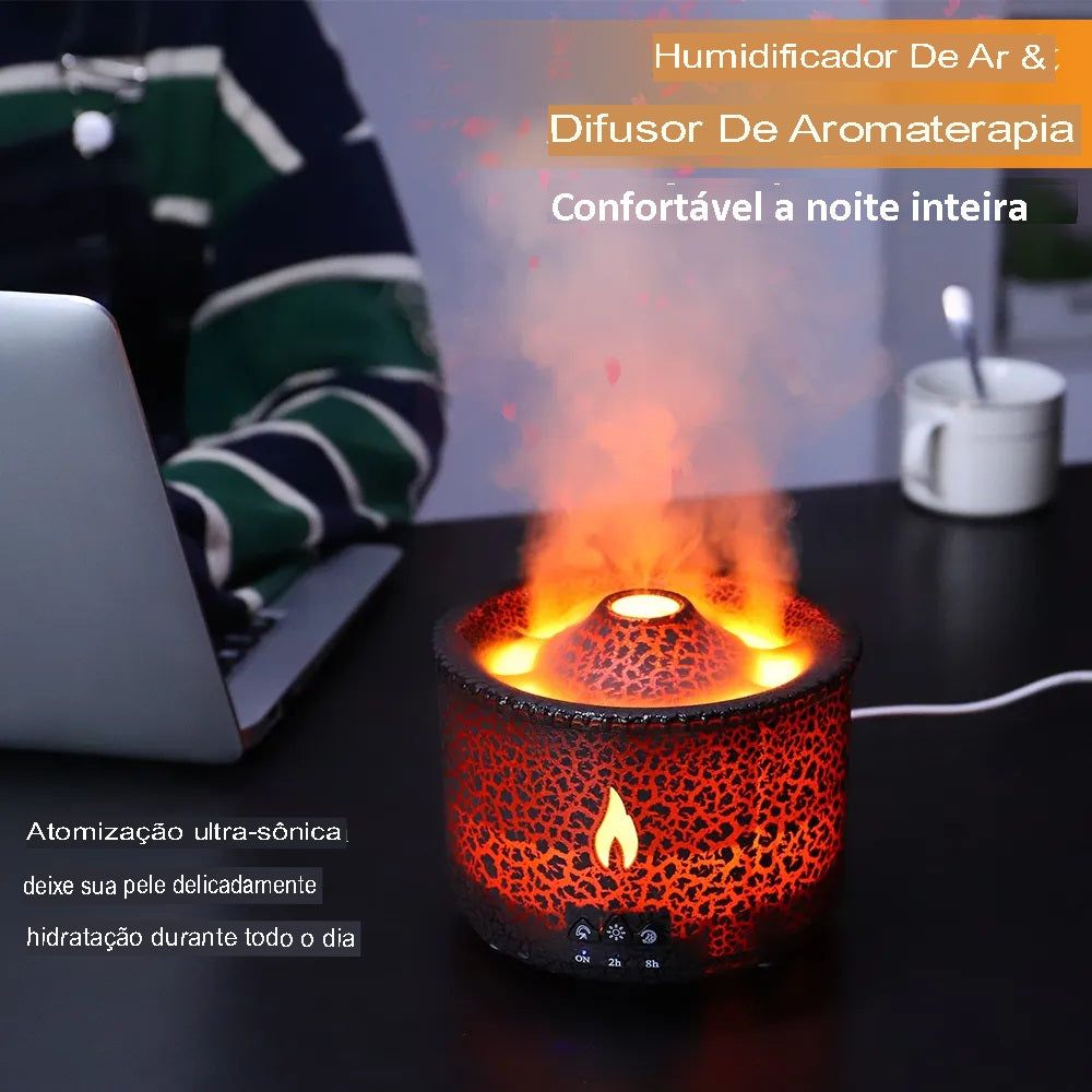 Difusor Ambiente Umidificador Vulcão - Lindo , funcional e decorativo