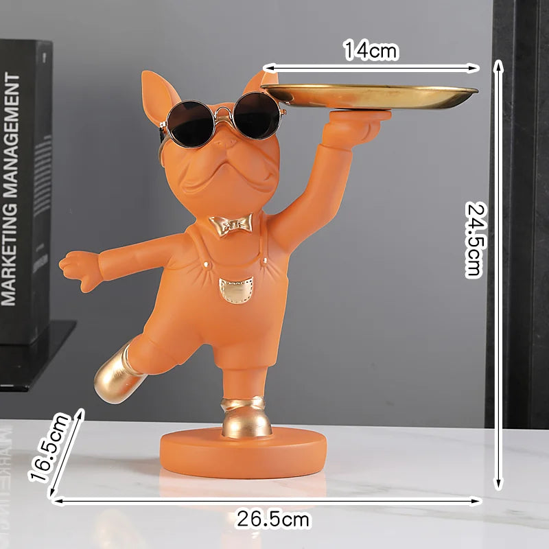 Escultura Bulldog Otto - Porta Chaves