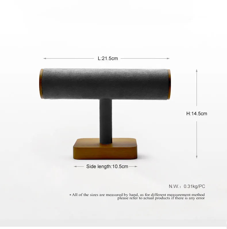 Display para relógios e joias em madeira de cinza e microfibra