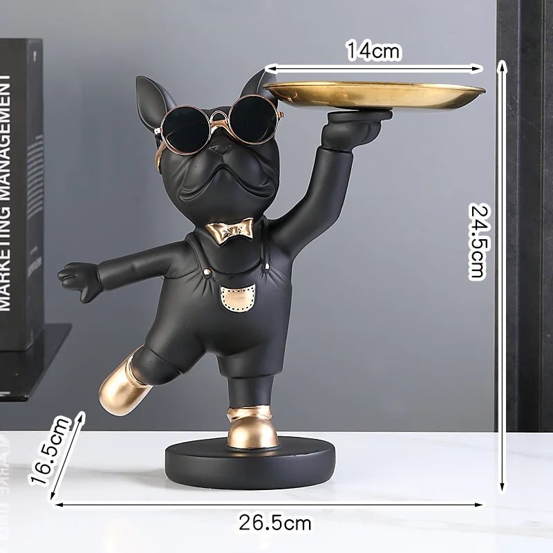 Escultura Bulldog Otto - Porta Chaves