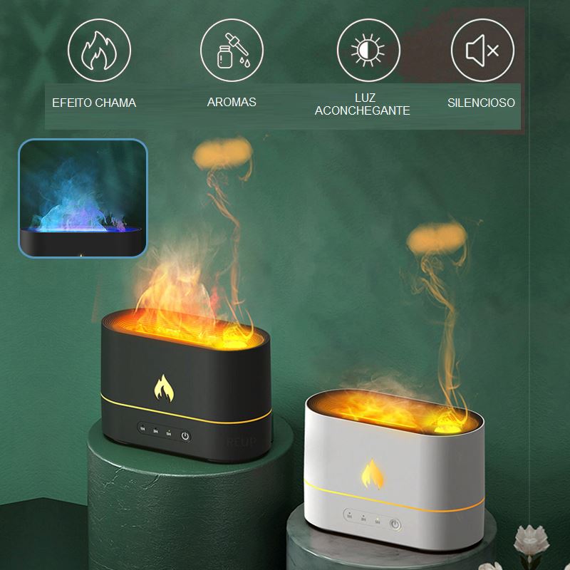 Umidificador e Difusor de Aromaterapia 2 em 1 - Vulcan
