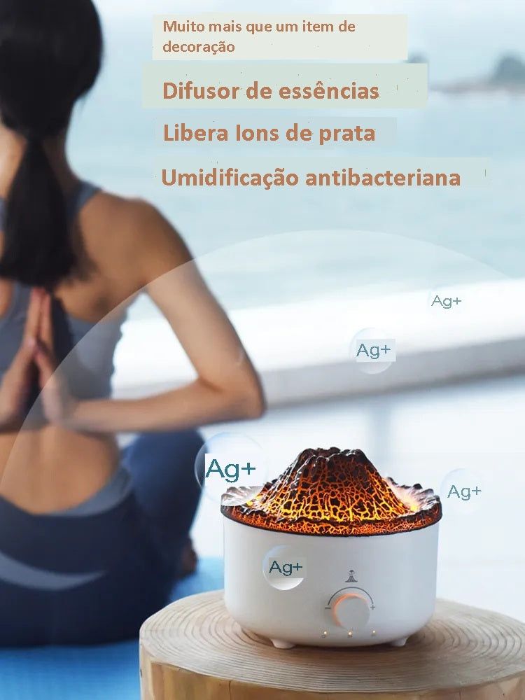 Difusor Ambiente Umidificador Vulcão - Lindo , funcional e decorativo