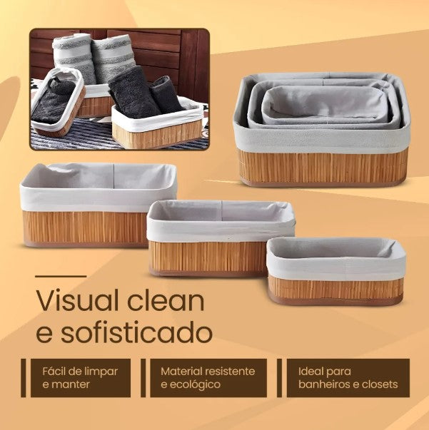 Conjunto de 3 Cestos organizadores Bali