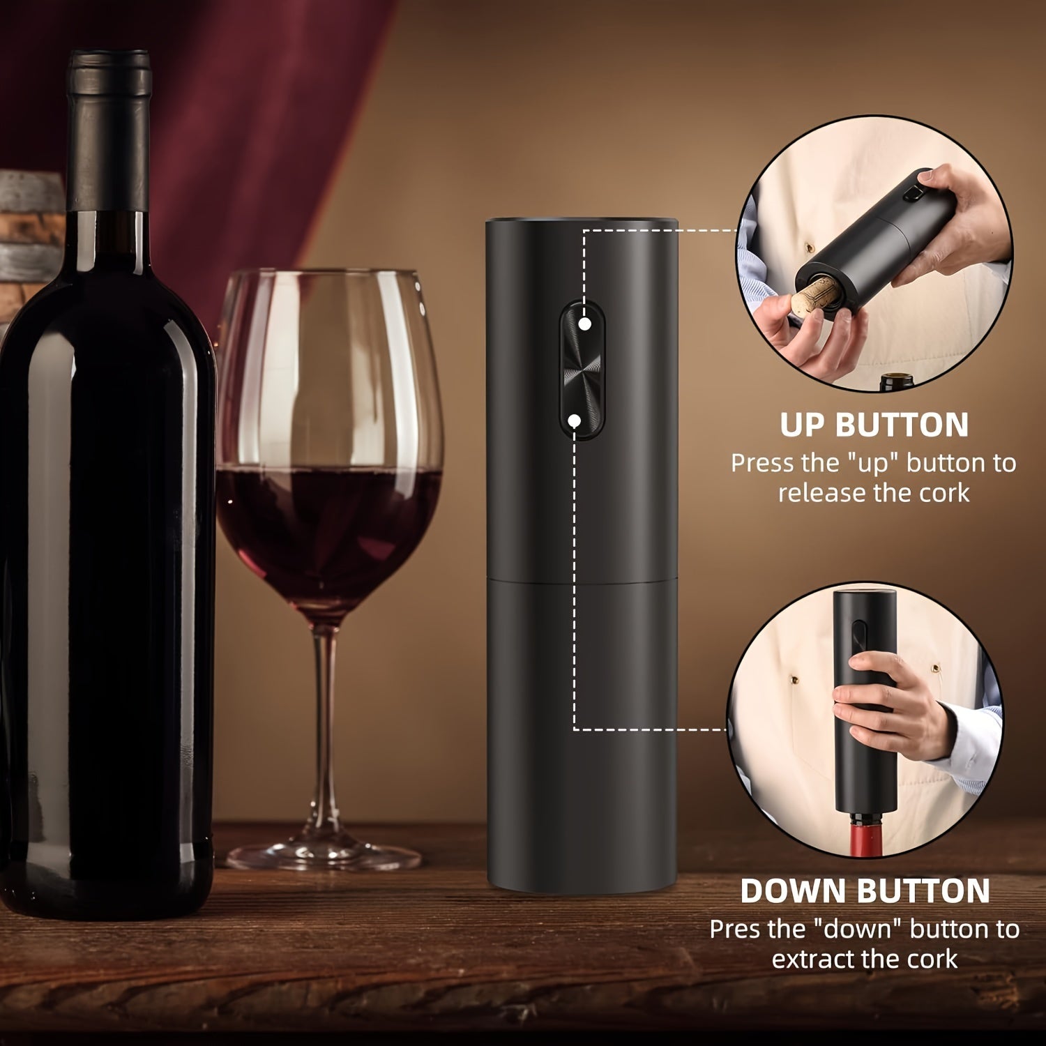 Saca-Rolhas Automático Elétrico Elegância e Facilidade - Lofti Home