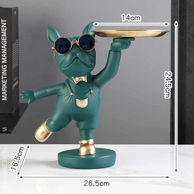 Escultura Bulldog Otto - Porta Chaves