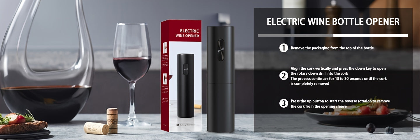 Saca-Rolhas Automático Elétrico Elegância e Facilidade - Lofti Home